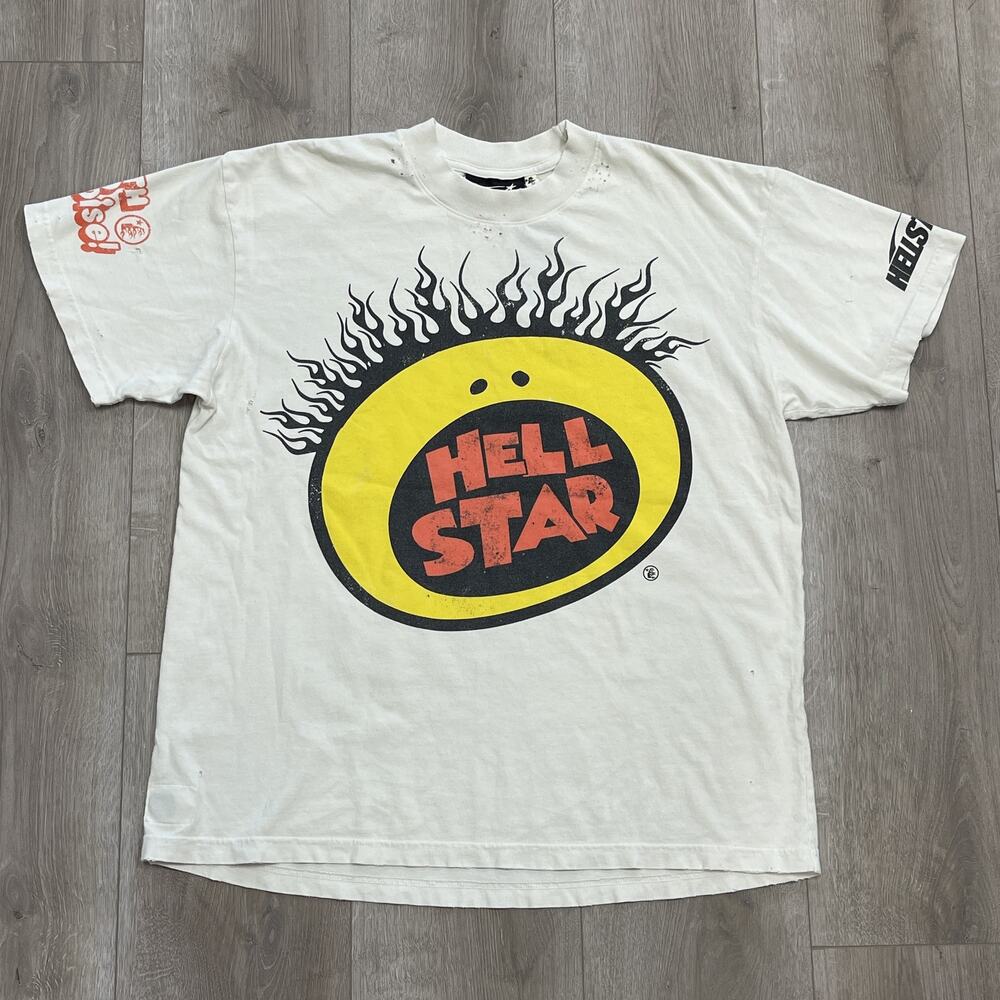 Hellstar Sports Slime Tee T Shirt Cream Size Large L SF